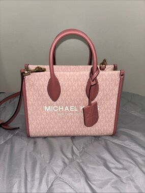 Michael Kors Rose Pink Logo Satchel